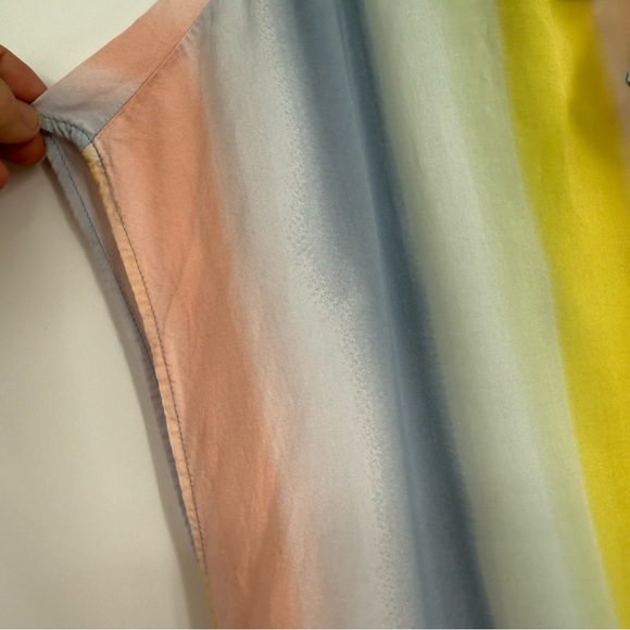 TORRID WOMEN'S Rainbow STRIPE CHALLIS TIE FRONT DOLMAN BLOUSE TOP Size 2X - Picture 7 of 10